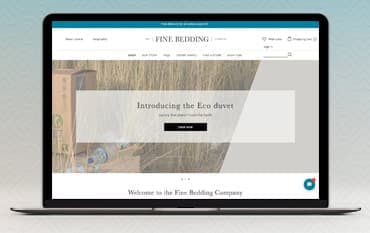 The Fine Bedding Company homepage