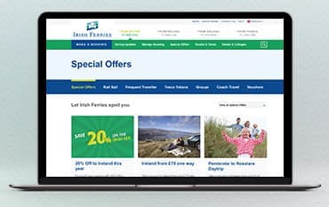 Irish Ferries homepage