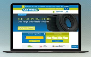 Just Tyres homepage