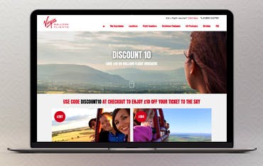 Virgin Balloon Flights homepage